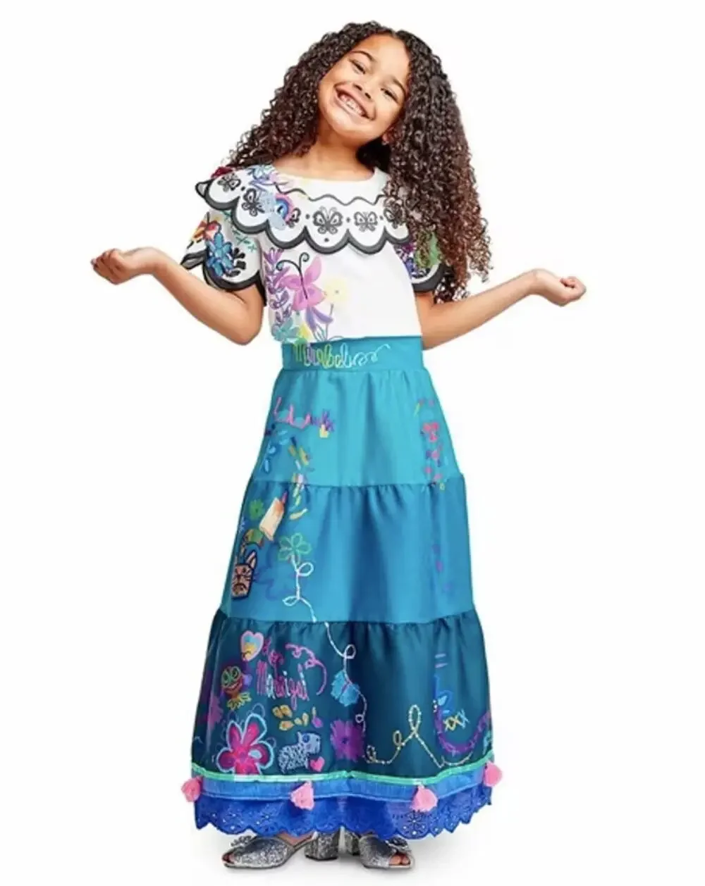 Disney Store Encanto Mirabel Costume Dress Girls 9/10 NWT Embroidered Tassel